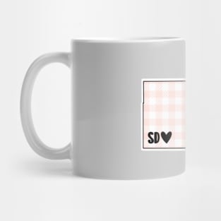 USA States: South Dakota (pink plaid) Mug